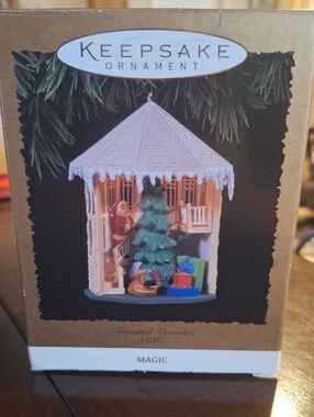 Christmas Hallmark Keepsake Ornament 'Magic' Lighted Gazebo with Santa